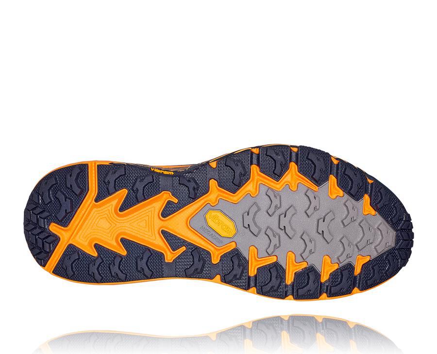 Hoka Australia One One Speedgoat 4 - Mens Trail Shoes Blue/Orange - AYJKE-7206